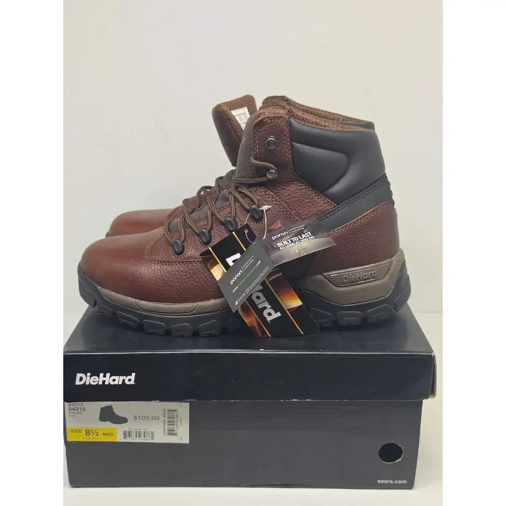 Diehard Men’s Boots Brown Oil Resistant Size 8 1/2 Med 84315 NEW IN BOX